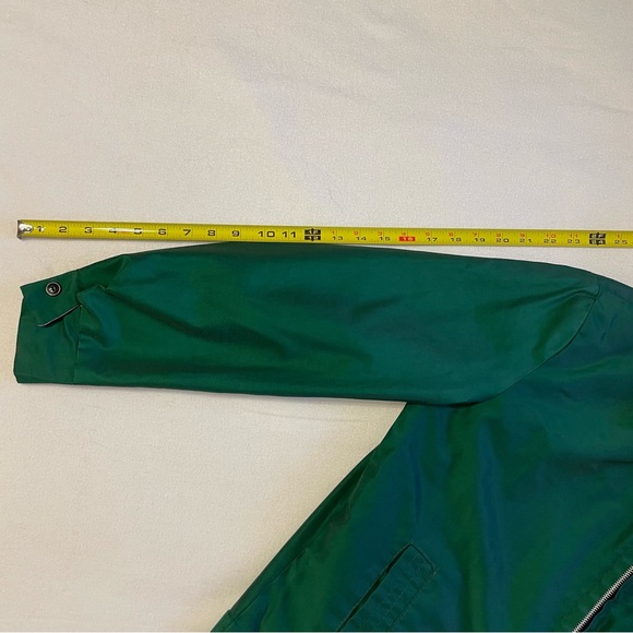 Reversible Vintage Bomber Sports Jacket Iridescent Green Tan Retro - Picture 12 of 14